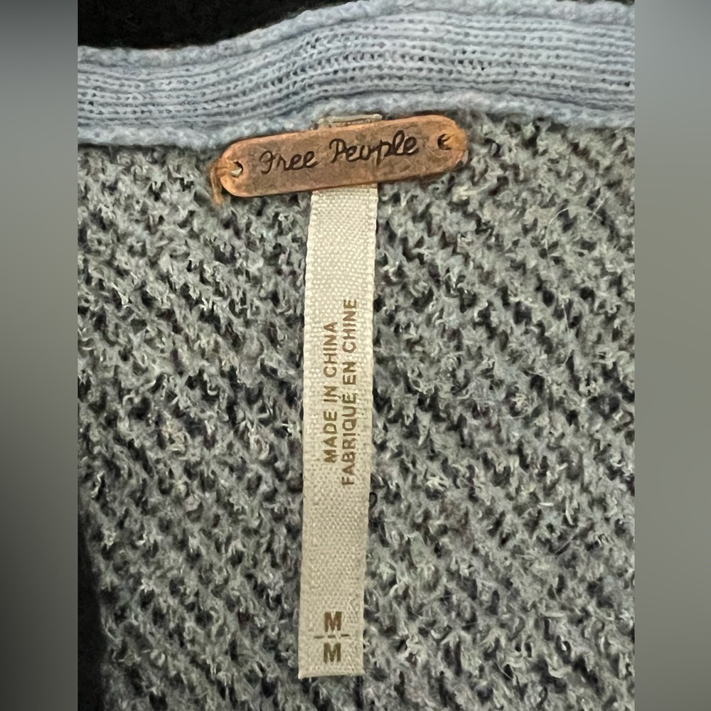 FREE PEOPLE After The Storm Long Knit Hooded Cardigan - M - Picture 8 of 9